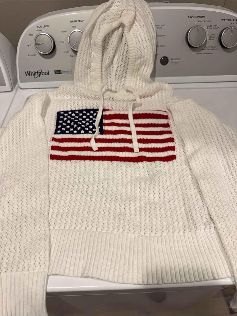 Target American flag crochet hoodie